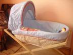 Mothercare Moses basket + stand - immaculate condition